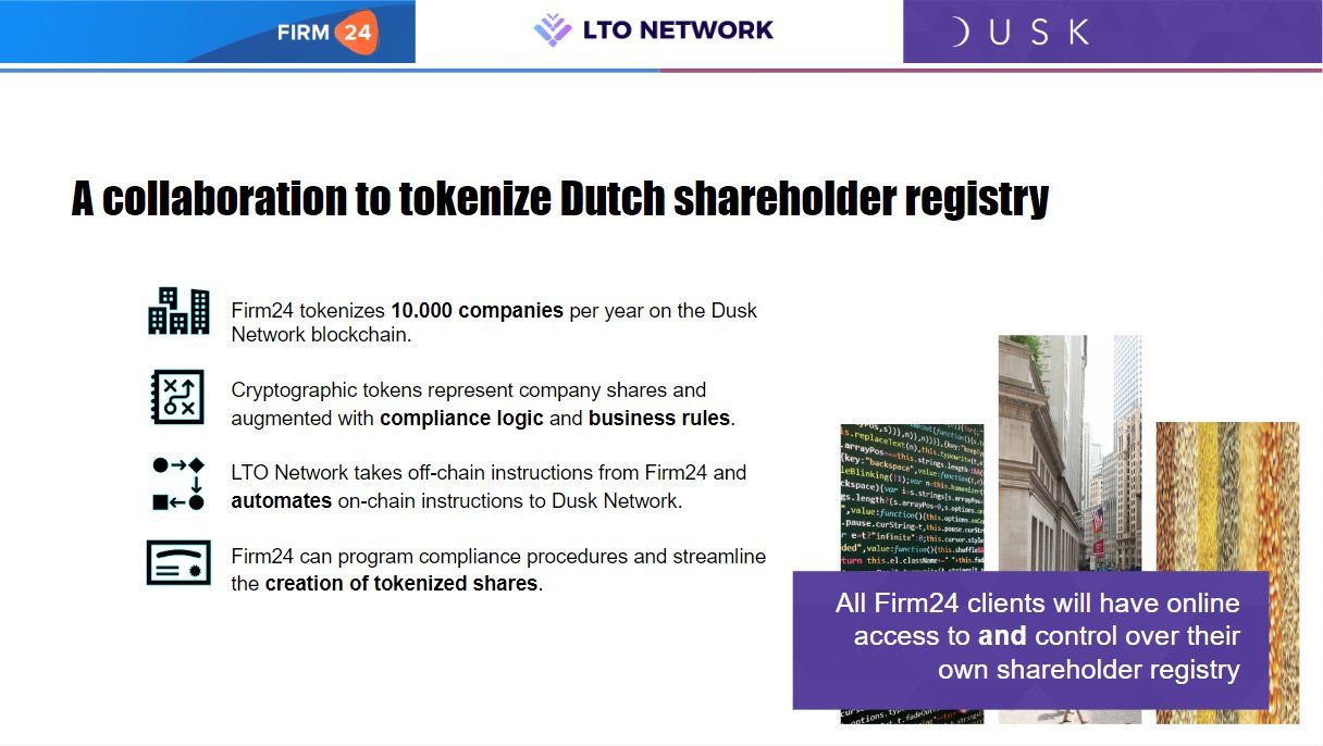 A slide from our event with Dutch blockchain ecosystem startups and companies on February 27.